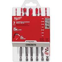 Large Shockwave Hammer Drill Bit Kit, 7 Pieces, Carbide Oxford Builders Supplies Inc