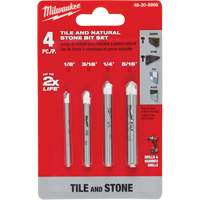 Natural Stone Bit Set, 4 Pieces, Carbide Oxford Builders Supplies Inc