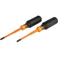 Slim-Tip Insulated Screwdriver Set, 1000 V, 2 Pcs Oxford Builders Supplies Inc