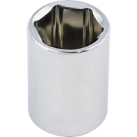 Regular Chrome Socket, 1/2", 3/8" Drive, 6 Points Oxford Builders Supplies Inc