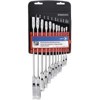RCWS-11FS Flex Head Wrench Sets, Combination/Flex Head, 11 Pieces, Imperial Oxford Builders Supplies Inc