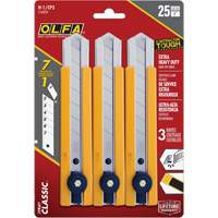 H-1 Classic Extra Heavy-Duty Utility Knife with Rubber Grip Inset, 25 mm Oxford Builders Supplies Inc