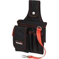 Small Technician's Pouch, Ballistic Polyester, Black/Red Oxford Builders Supplies Inc