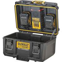 ToughSystem&reg; 2.0 20V Dual Port Charger, 14" x 15" x 9", Black/Yellow Oxford Builders Supplies Inc
