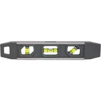 Torpedo Level, 9" L, Aluminum, 3 Vials, Magnetic Oxford Builders Supplies Inc