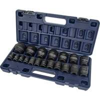 SAE Socket Set, 19 Pcs, Impact, 1/2" Drive Size Oxford Builders Supplies Inc