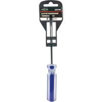 Blue Transparent Striped Slotted Screwdriver, 3/16" Tip, Round, Plastic Handle Oxford Builders Supplies Inc