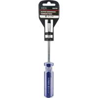 Blue Transparent Striped Slotted Screwdriver, 1/4" Tip, Round, Plastic Handle Oxford Builders Supplies Inc