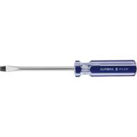 Blue Transparent Striped Slotted Screwdriver, 1/4" Tip, Round, Plastic Handle Oxford Builders Supplies Inc