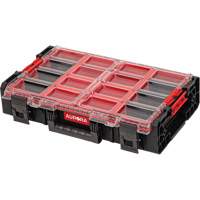 Arx&reg; X-Large Organizer with Short Bins, 23" x 15-1/5" x 5", Black Oxford Builders Supplies Inc