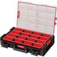 Arx X-Large Organizer with Long Bins, 23" x 15-1/5" x 5", Black Oxford Builders Supplies Inc