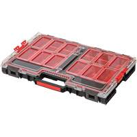 Arx&reg; Large Organizer with Bins, 21" x 15" x 3", Black Oxford Builders Supplies Inc