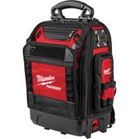 Sac &agrave; dos structur&eacute; PackOut, 9-1/2" lo x 18" la, Noir/Rouge, Polyester Oxford Builders Supplies Inc