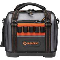 Sac ouvert de 14" pour outils d'ouvrier, Polyester, 32 pochettes, Noir/Gris Oxford Builders Supplies Inc