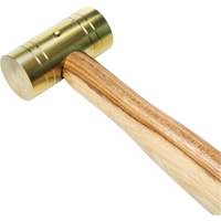 Brass Hammer with Hickory Handle, 1 lbs Head Weight, 11" L Oxford Builders Supplies Inc