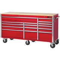 PRC7215 Pro Series Roller Cabinet, 15 Drawers, 72" W x 24" D x Red Oxford Builders Supplies Inc