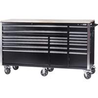 HDRC7220 HD Series Roller Cabinet, 20 Drawers, 72" W x 24" D x 42-3/10" H, Black Oxford Builders Supplies Inc