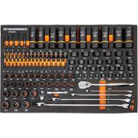 Jeu d'outils de m&eacute;canicien dans des plateaux modulaires en mousse avec conteneur de rangement, 247 morceaux Oxford Builders Supplies Inc
