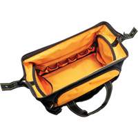 Sac &agrave; outils de 20" pour les professionnels, Nylon, 33 pochettes, Noir/Orange Oxford Builders Supplies Inc