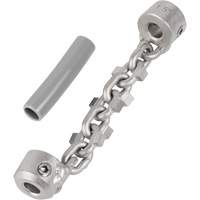 Chaîne de nettoyage de tuyaux de 1-1/4" - 1-1/2" pour c&acirc;ble de serpent &agrave; chaîne de 1/4" Oxford Builders Supplies Inc