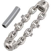 Chaîne de nettoyage de tuyaux de 2" pour c&acirc;ble de serpent &agrave; chaîne de 1/4" Oxford Builders Supplies Inc