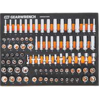 Jeu d'outils m&eacute;triques pour m&eacute;canicien MEGAMOD dans des plateaux en mousse modulaire avec armoire roulante &agrave; outils, 358 morcea Oxford Builders Supplies Inc