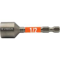 Impactech&reg; Nut Driver, 1/2" Tip, 1/4" Drive, 2-9/16" L, Magnetic Oxford Builders Supplies Inc