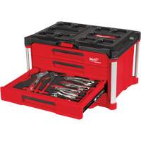 Ensemble de 64 outils &agrave; main avec boîte &agrave; outils PACKOUT &agrave; 4 tiroirs, 16-3/10" x 22-1/5" x 14-3/10", Noir/Rouge Oxford Builders Supplies Inc