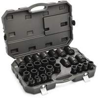 Jeu de douilles m&eacute;triques &agrave; 6 pans, 28 Mcx, Chocs, Prise de 3/4", Profond Oxford Builders Supplies Inc