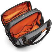Sac ouvert de 17" pour outils d'ouvrier, Polyester, 3 pochettes, Noir/Gris/Orange Oxford Builders Supplies Inc