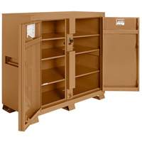 Model 139 Jobsite Cabinet with Padlock, Steel, 59.4 Cubic Feet, Tan Oxford Builders Supplies Inc