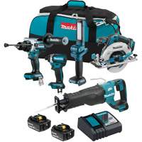 LXT Brushless Cordless 5 Tool Combo Kit, Lithium-Ion, 18 V Oxford Builders Supplies Inc