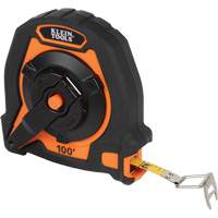Closed Reel Long Tape Measure, 10 mm x 100', Imperial Graduations Oxford Builders Supplies Inc