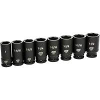 Jeu de douilles SAE &agrave; 6 pans, 8 Mcx, Chocs, Prise de 3/4", Profond Oxford Builders Supplies Inc