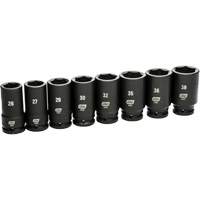 Jeu de douilles SAE &agrave; 6 pans, 8 Mcx, Chocs, Prise de 3/4", Profond Oxford Builders Supplies Inc