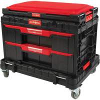 Ensemble de coffres &agrave; outils Arx de 3 morceaux avec socle &agrave; roulettes pivotantes, 23-1/10" x 15" x 13-2/5', Noir Oxford Builders Supplies Inc
