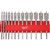 Flat Boring Bit Set, 13 Pieces, High Carbon Steel Oxford Builders Supplies Inc