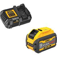 Ensemble de bloc-pile et chargeur MAX FLEXVOLT, Lithium-ion, 20 V/60 V, 9 Ah Oxford Builders Supplies Inc