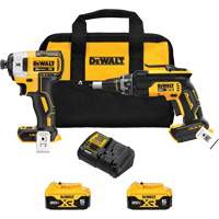 MAX Brushless Cordless Drywall Screw Gun & Impact Driver Kit, 20 V Oxford Builders Supplies Inc