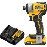 ATOMIC COMPACT SERIESMAX* Brushless Cordless Compact Impact Driver Kit, 1/4", 1700 in-lbs Max. Torque, 20 V, Lithium-Ion Oxford Builders Supplies Inc