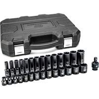 Jeu de douilles m&eacute;triques &agrave; 6 pans, 29 Mcx, Chocs, Prise de 3/8", Profond Oxford Builders Supplies Inc