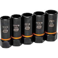 Jeu de douilles d'extraction Bolt Biter, 5 Mcx, Chocs, Prise de 1/2", Profond Oxford Builders Supplies Inc