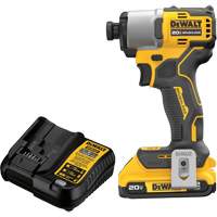 Ensemble de tournevis &agrave; chocs sans fil et sans balai, 1/4", 1700 lb-po Couple max., 20 V, Lithium-ion Oxford Builders Supplies Inc