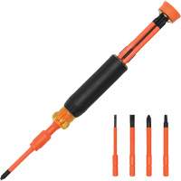 Tournevis isolant &agrave; embouts interchangeables 4-en-1 Oxford Builders Supplies Inc