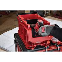 PACKOUT Compact Crate, 15-1/2" x 9-1/2" x 8-3/4", Black/Red Oxford Builders Supplies Inc