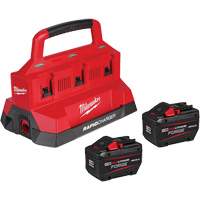 Ensemble de d&eacute;marrage M18 Forge avec 2 bloc-piles et chargeur rapide &agrave; six baies, Lithium-ion, 18 V, 12 Ah Oxford Builders Supplies Inc