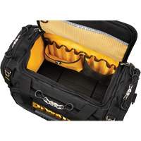 ToughSystem&reg; 2.0 Dirt Repellent Jobsite Tool Bag, 1680 Denier, 50 Pockets, Black/Yellow Oxford Builders Supplies Inc
