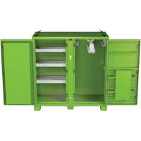 Ventilated Onsite PPE Storage Cabinet, Steel, High-Visibility Lime Green Oxford Builders Supplies Inc