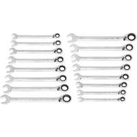 Jeu de cl&eacute;s r&eacute;versibles &agrave; 12 pans et 90 dents, Cl&eacute; polygonale, 16 morceaux, M&eacute;trique Oxford Builders Supplies Inc