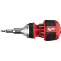 Tournevis compact &agrave; cliquet 8-en-1 &agrave; embouts multiples avec porte-embout de 1/4", Prise Coussin&eacute;e Oxford Builders Supplies Inc